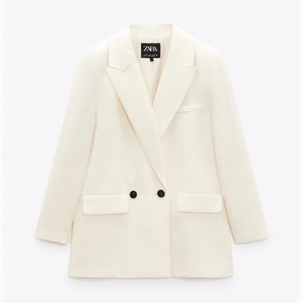 Ivory zara boyfriend blazer